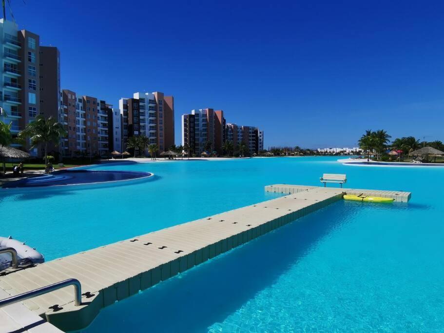 Departamento Con Laguna Artificial Cancún Eksteriør billede