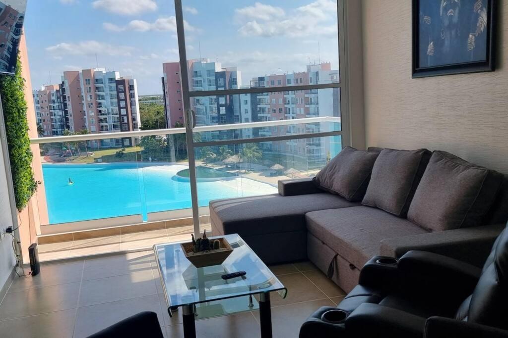 Departamento Con Laguna Artificial Cancún Eksteriør billede