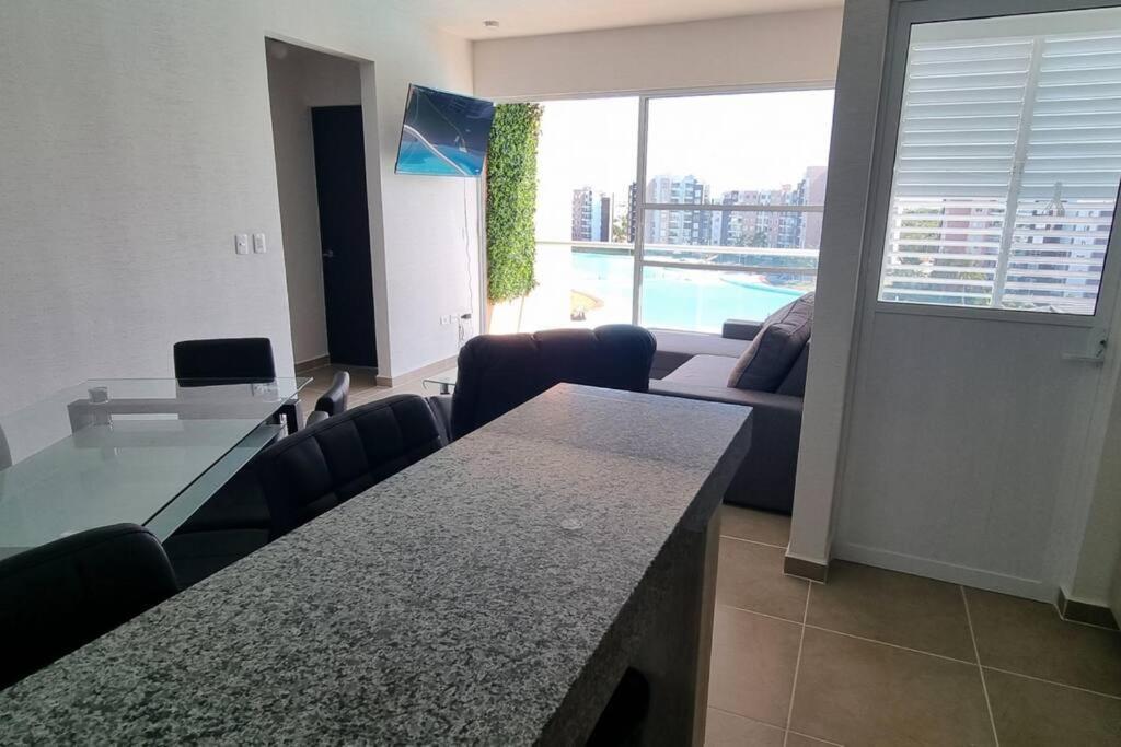 Departamento Con Laguna Artificial Cancún Eksteriør billede