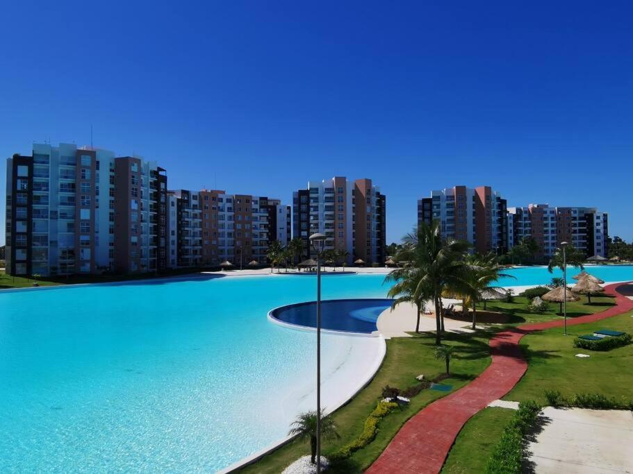Departamento Con Laguna Artificial Cancún Eksteriør billede